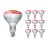 Confezione Multipack 10x Philips BR125 IR 250W E27 230-250V Rosso