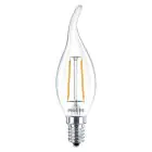 Philips Corepro LED Candela E14 Punta attorcigliata Filamento Chiara 2W 250lm - 827 Bianco Molto Caldo | Sostitutiva 25W